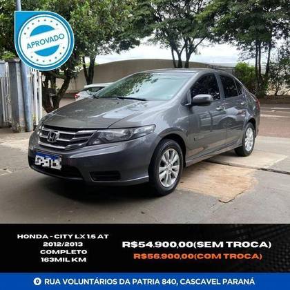 HONDA CITY 1.5 LX 16V FLEX 4P AUTOMÁTICO HONDA CITY 1.5 LX 16V FLEX 4P AUTOMÁTICO